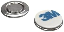 3M Yapışkanlı Rozet Mıknatısı Yuvarlak Yaka kartı mıknatısı İsimlik mıknatısı - 17mm çap - 5 set