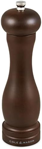 & Mason HB0644P orman ırgat Karabiber Değirmeni, Koyu Ahşap, 165 mm, Hassasiyet+, 1 x Karabiber Değirmeni