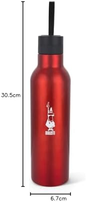 - Termal Şişe - 500mL - Kırmızı Renk - Paslanmaz Çelik - Çift Katmanlı - 12 Saat 24 Saat Soğuk Tutar - Hava Geçirmez Vidalı Kapak Özelliği - Özel Silikon Conta Sayesinde Sızdırmaz Şişe