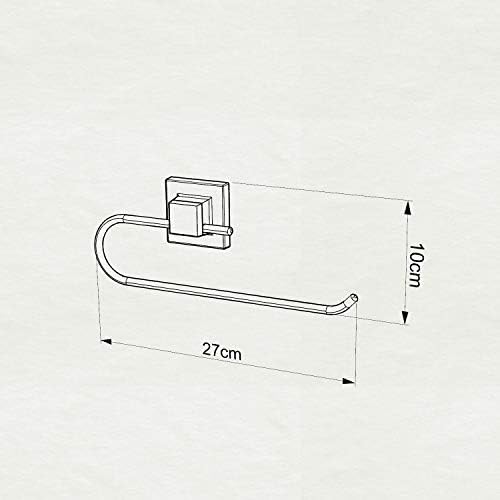 11.EF.240.02 Delme Vida Matkap Yok Easyfıx Yapıskanlı Kağıt Havluluk Mat Siyah, Siyah, Small