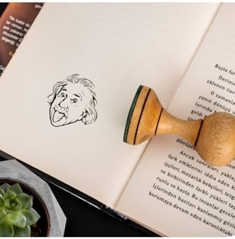 Hediye Tasarımlı Esprili Mühür - Ahşap Kitap mühür - Defter Kaşe