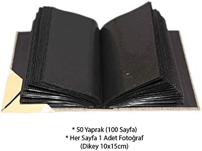 10x15cm 100 Fotoğraf Kapasiteli Lüks Koton Fotoğraf Albümü (KREM)