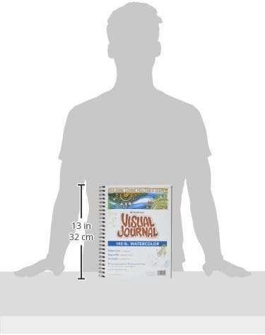 (460-59 400 serisi görsel sulu boya günlüğü, 63,5 kg soğuk pres, kağıt, beyaz, 9 inç x 12 inç