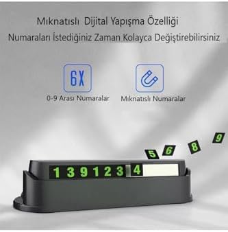 (936) Araç Içi Parktel Telefon Numarası Telefon Tutucu Ve Numaratör ile uyumlu