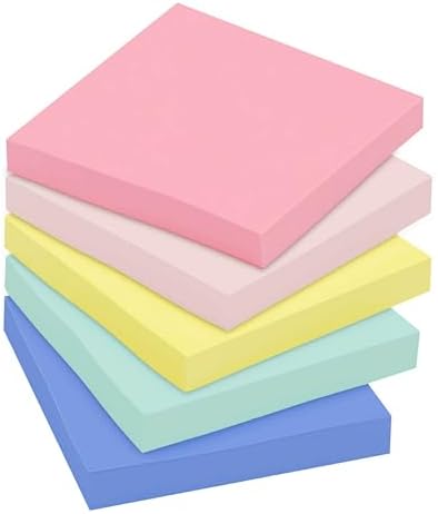 Geri dönüşüm pastel Notes, 3 x 3, Sunwashed Pier, 12 100-sheet ped/Paket