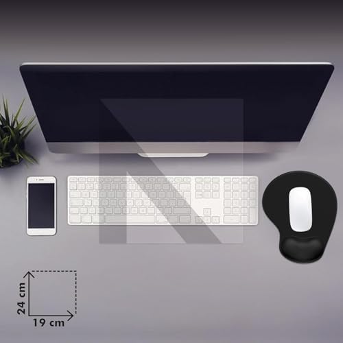 - Bilek Destekli Mouse Pad | Konforlu, Kaymaz Taban, Ergonomik, Yumuşak, Ev,ofis (Siyah)