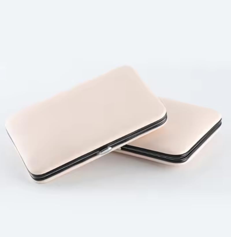 12 Parça Profesyonel Manikür Pedikür Seti, Paslanmaz Çelik Tırnak Bakım Seti, Rose Gold Taşınabilir Çantalı no:1