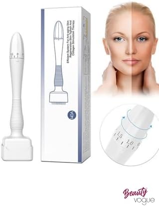 Bio Needle Dermastamp, 140 İğneli Ayarlanabilir Mikro İğneleme Cihazı, Cilt ve Saç Bakımı için Dermaroller