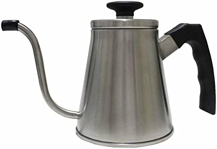 Barista Kahve Gooseneck Kettle - Çelik Kahve Demleme Dripper Kettle - İndüksiyonlu - Paslanmaz Çelik - Slim - 800 ml