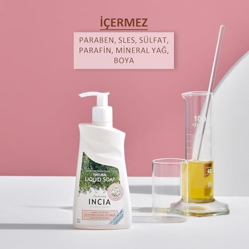%100 Doğal Sıvı Kastil Sabunu Hassas Ciltler İçin Zeytinyağlı 10 Bitkisel Değerli Yağ Vegan 250 ml