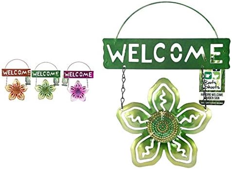 Balkon Ve Bahçe Hoşgeldiniz Tabelası Yeşil Çiçek