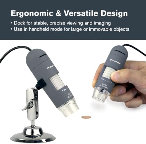 44302-C Deluxe Dijital El Mikroskobu Gri