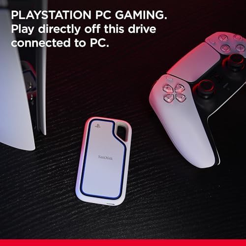 Playstation 5 ve PC's 2TB için Extreme Portable SSD, NVMe-SSD Performans, 1000 MB/s'ye kadar okuma hızı, IP65 su ve toz koruması, düşme güvenliği, Discord Nitro 1 ay