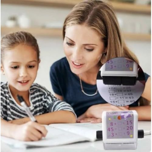 Matematik Toplama Çıkarma Rulosu, Doldurulabilir Mürekkepli Okul Öncesi Toplama Çıkarma Matematik Damgası Kaşesi