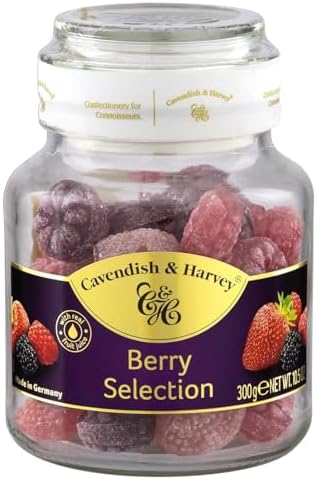 & Harvey Mixed Hard Candy Drops/Karışık Orman Meyve Aromalı Şeker Cam Kavanoz 300 g