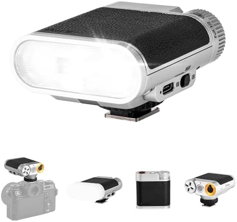 Z1 Retro Kamera Flaşı - ve Aynasız Kameralar için Ayakkabı Speedlite, Tip-C Hızlı Şarj, Ayarlanabilir Parlaklık, Çıkarılabilir Softbox, Taşınabilir Fotoğraf Aydınlatması