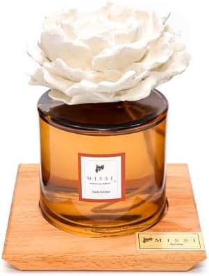 500 ml Masif Ahşap Kaideli Seramik Taşlı Dark Oda Kokusu