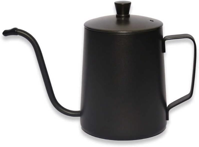 Ev Baristası Kahve Gooseneck Kettle - Çelik Kahve Demleme Dripper Kettle - Paslanmaz Çelik - 600 ml