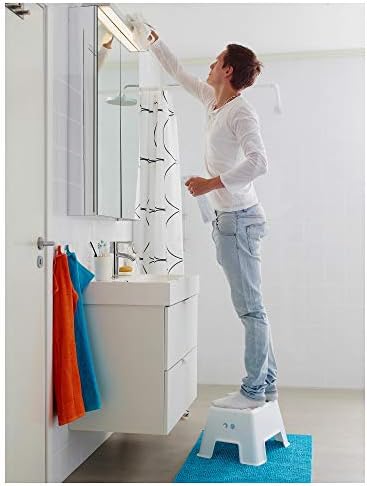 Bolmen tabure olarak kullanılır kaymaz 25 cm 2 renkler, plastik, Beyaz, 44 x 35 x 25 cm