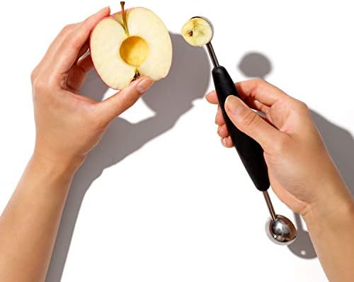 OXO Paslanmaz Çelik Kavun Kesicisi, Siyah/Gümüş