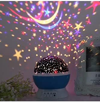 Dönen Star Renkli Yıldızlı Gökyüzü Projeksiyon Gece Lambası