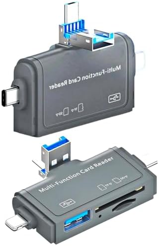 7İN1 Micro Usb, Type C, İphone 15, 14, 13, 12, 11 Pro,Pro Max Uyumlu, Multi, Kart Okuyucu, Otg, SD TF Usb Dönüştürücü