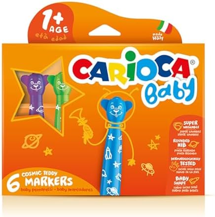 Bebek Süper Yıkanabilir Keçeli Boya Kalemi 6'li +1 Yaş