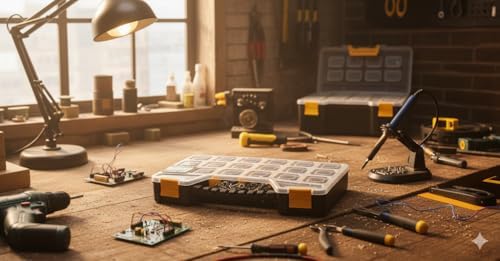 Organizer Box 18 Bölmeli | Dayanıklı Düzenleyici Saklama Kutusu | Vida, Somun, El Aletleri, Balık Malzemesi Organizeri