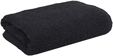 %100 Pamuk Siyah Havlu İkili Set Banyo (70x140 cm) ve El (50x90 cm) Havlusu - Ev, Spor ve Seyahat İçin Mükemmel Süper Emici ve Dayanıklı