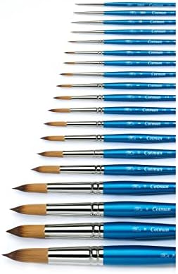 & Newton, Cotman Sentetik Fırçalar, Kısa Sap, 4'lü Paket (4 ve 2 Yuvarlak, 1 Teçhizat ve 6 mm Tek Vuruş)