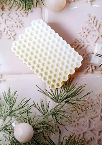 (5 ADET) El Yapımı Sırlı Petek Formlu Gerçek Polenli Ballı Doğal Bitkisel Gliserinli Sabun