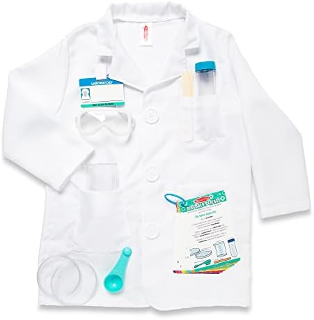 & Doug bilim insanı çocuk kostümü, rol oyunu, 3 yaş ve üzeri erkek ve kız çocuk için hediye
