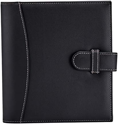 " Academic Mini Executive Deri Portföy Klasörü, 1" Halka Bağlayıcı ve 250 Sayfalık Kapasite, Not Defterleri ve 5.5" x 8.5" Belgeler, 2 Kalem Döngüsü, Siyah Deri" (98294)