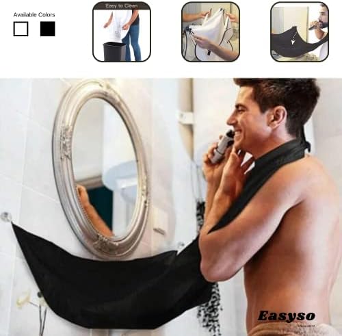 Desire Pratik Sakal Kesme Örtüsü, Siyah, Tela Kumaş Berber/Kuaför Önlüğü Black Standart Boy Saç Kesme Örtüsü Vantuzlu