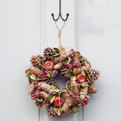 Kapı Askısı, 2 Paket Çift Askılı Kanca, Kapı Askıları, Banyolar, Çekmeceler, Kapıları için Uygun, Mont, Şapka, Bornoz, Havlu Asmak için Dayanıklı Metal Organizatör (Siyah)