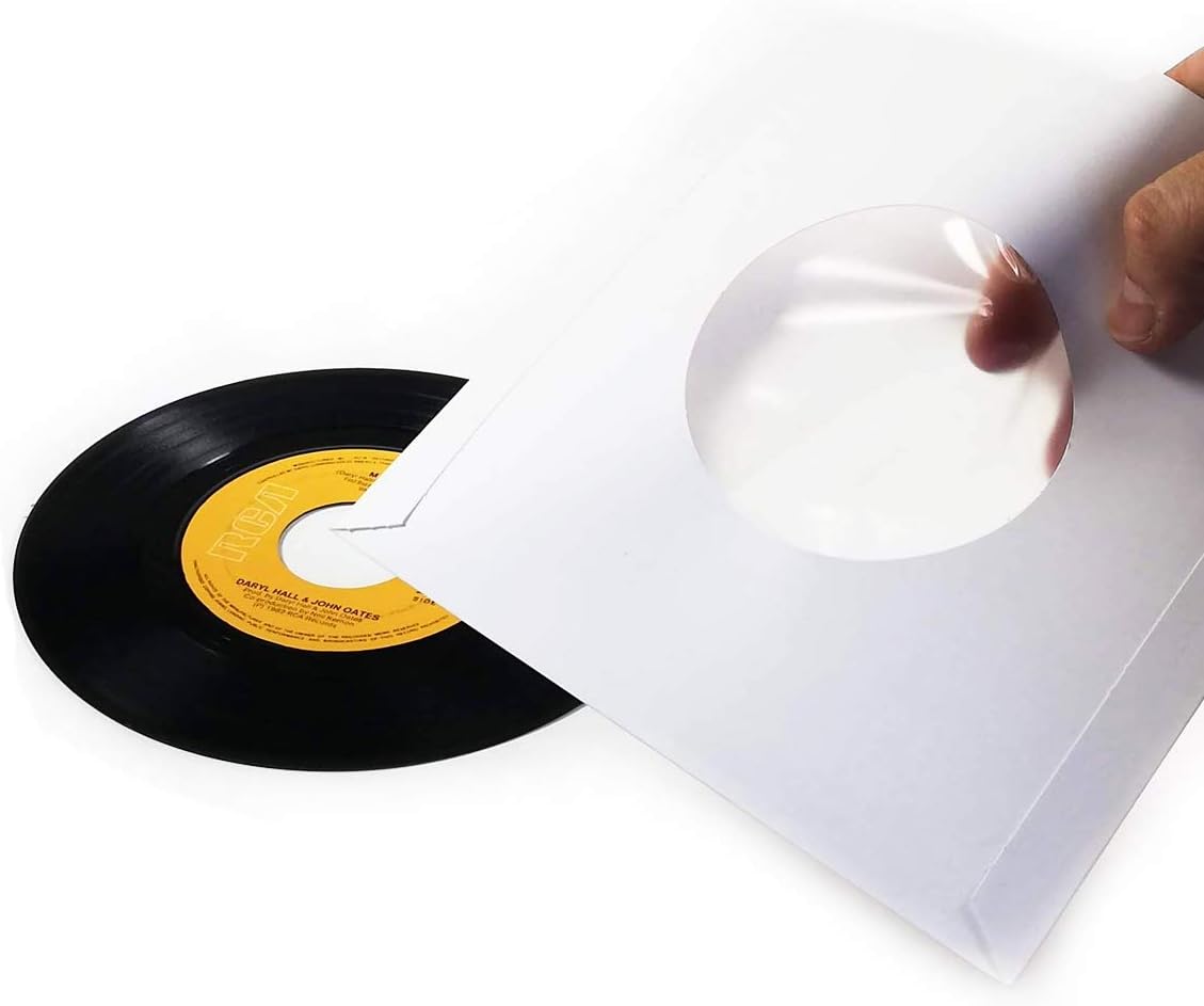 Beyaz Antistatik 45'lik (7") Plak Zarfı (20 Adet)