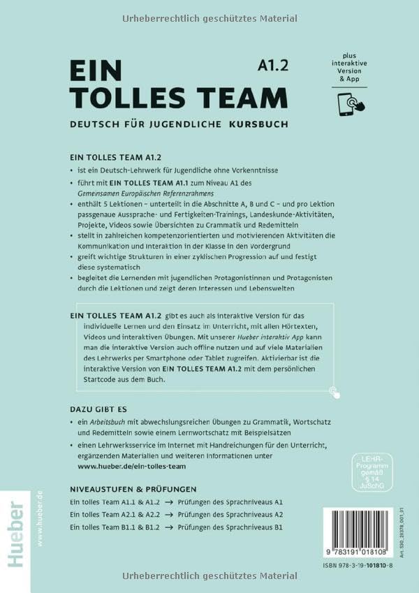 Ein Tolles Team A1-2 Kursbuch