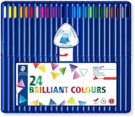 157 Sb24 13 Ergosoft Üçgen Kuru Boya 24'lü