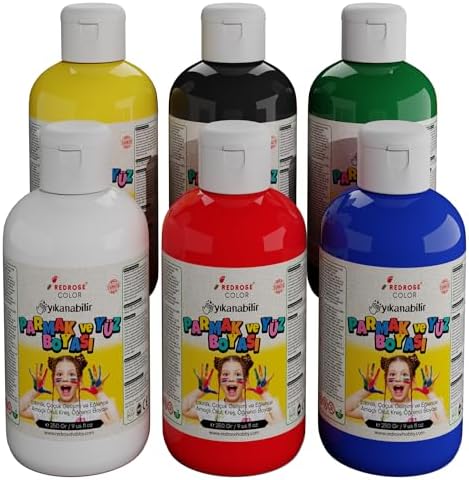Ana Renkler Parmak Boyası 6'lı Set 6x250gr