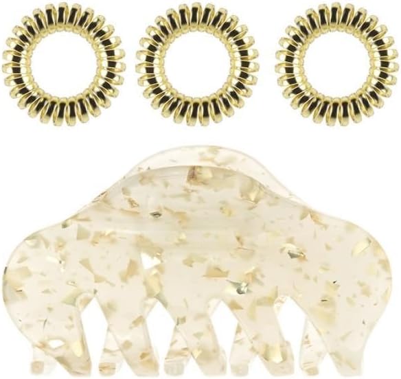 - SET S Apres Ski Golden Glamour -3 Spiral + 1 Klipsli saç tokası