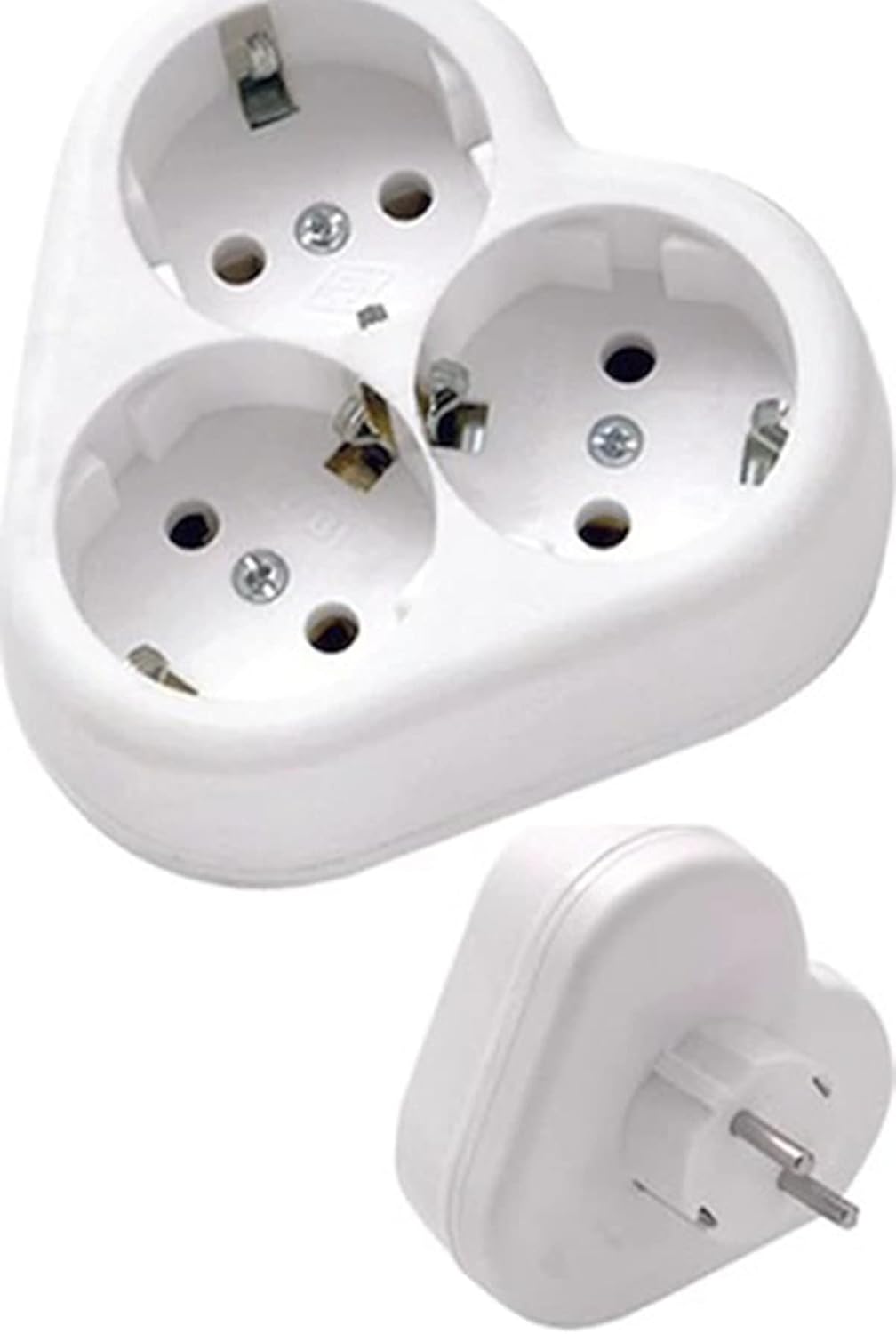 101-03P Papatya Kablosuz 3'lü Topraklı Üçlü Priz Çoğaltıcı Beyaz 1410