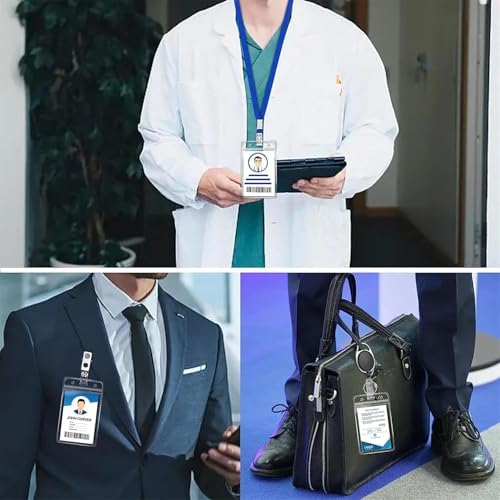 Bebek Pipetli Bardaklar, 50'li Paket Dikey Şeffaf PVC Kimlik Kart Koruması, Su Geçirmez ve Toz Geçirmez Yeniden Kapatılabilir Fermuarlı Sert Plastik Rozet Kılıfı