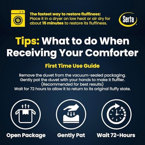 Serta 233 İplik Sayısı Beyaz Tüy Kaz Tüyü Lifli Mevsimler Yorgan, İKİLİ