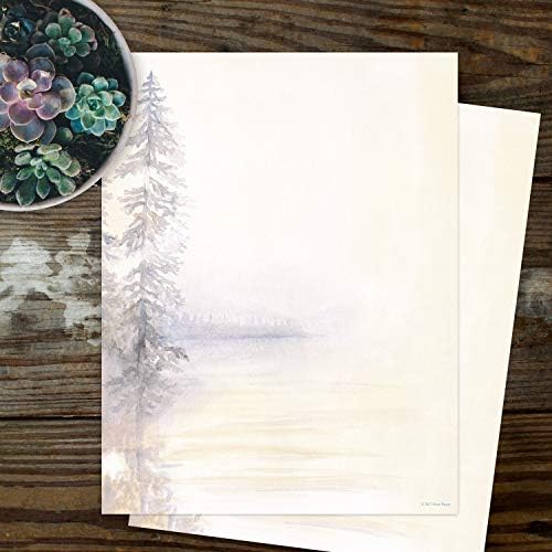Papers! Morning Mist Letterhead, 80 Sayı, 8,5 inç x 11 inç (2014250)