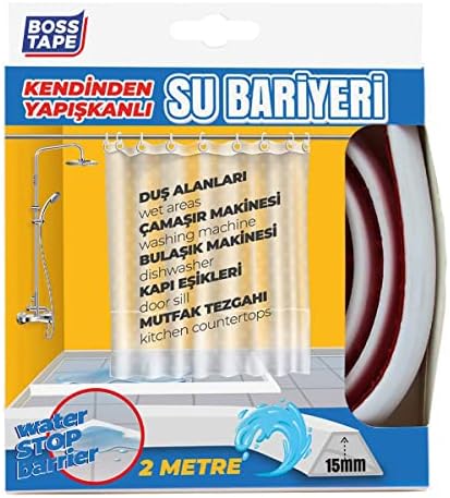 Duş, Kapı Eşiği, Mutfak Tezgahı Etrafı Su Kesici Bariyer - 2 metre