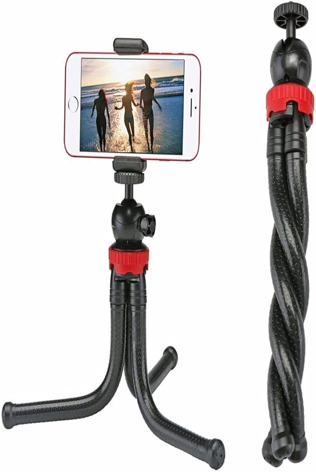 Esnek Monopod Youtuber Yayıncılar ve Sosya Medya için İdeal 30cm Ahtapot 360 Derece Taşınabilir Ayakları Bükülebilir Selfie Telefon Tutuculu 3 Ayaklı Kampda Tatilde Gezilerde
