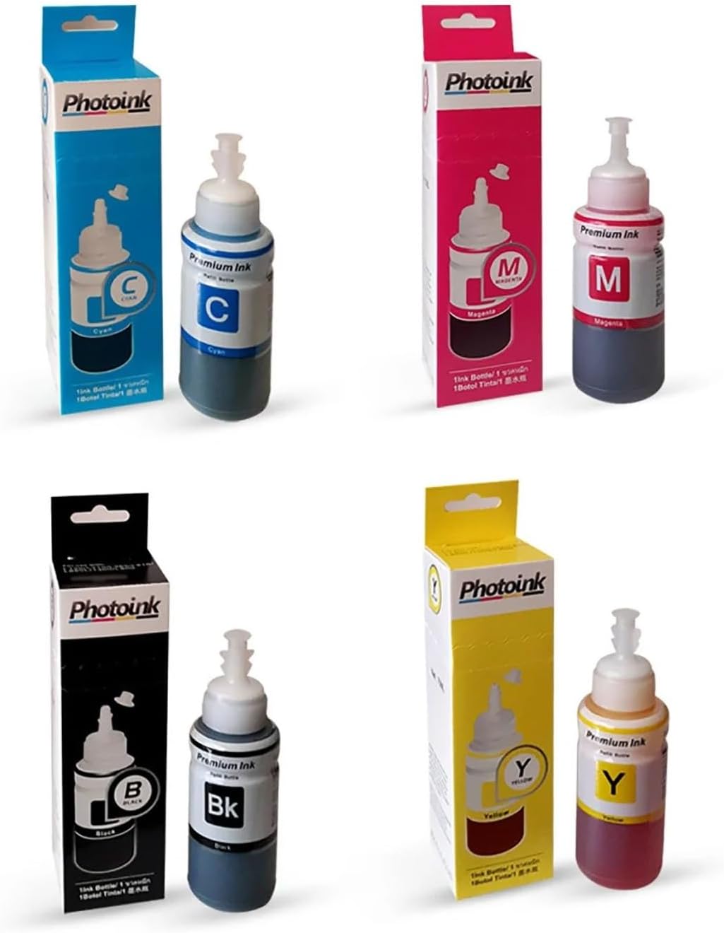 4X70 ML Plus L Serisi Mürekkep, Epson Uyumlu 4 Renk Takim - L100/L110/L200/L210/L220/L300/L310/L355/L365/L455/L550/L565/L800/L810/L850/L1300/L1800/ L382/L386/L455/1455/L3050/L3060/L3070