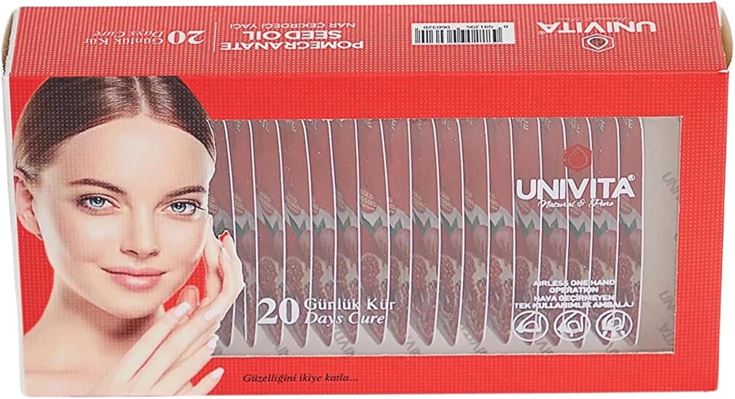 %100 Doğal Katkısız Nar Çekirdeği Yağı - 20 Günlük Bakım Kürü - 80 ml (4ml x 20)