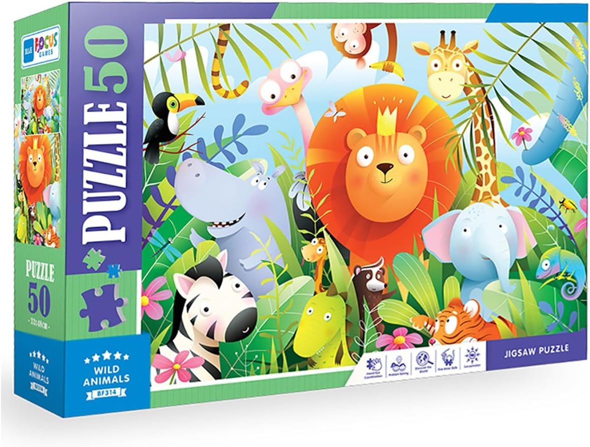 Blue Focus 50 PARÇA - WILD ANIMALS (VAHŞİ HAYVANLAR)