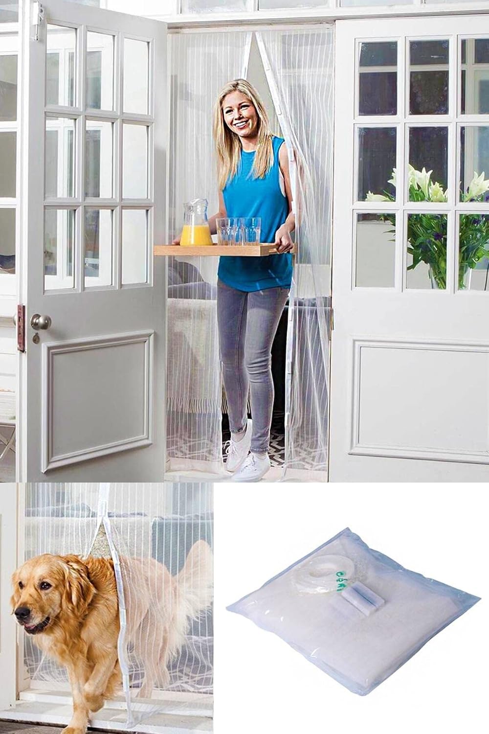 205 X 105 Cm Mıknatıslı Kapı Sinekliği Sinek Sivrisinek Kovucu Tül Sineklik 1410 V2